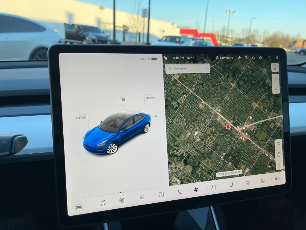 Tesla autopilot interface