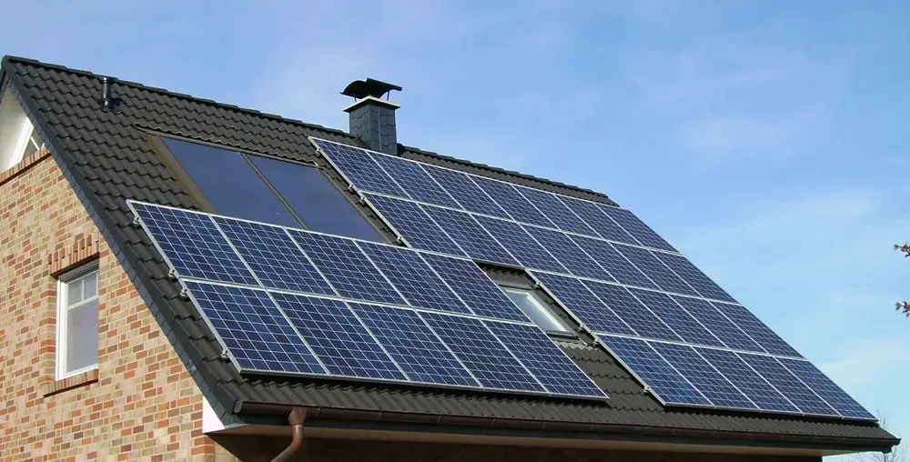 Tesla solar panels on house